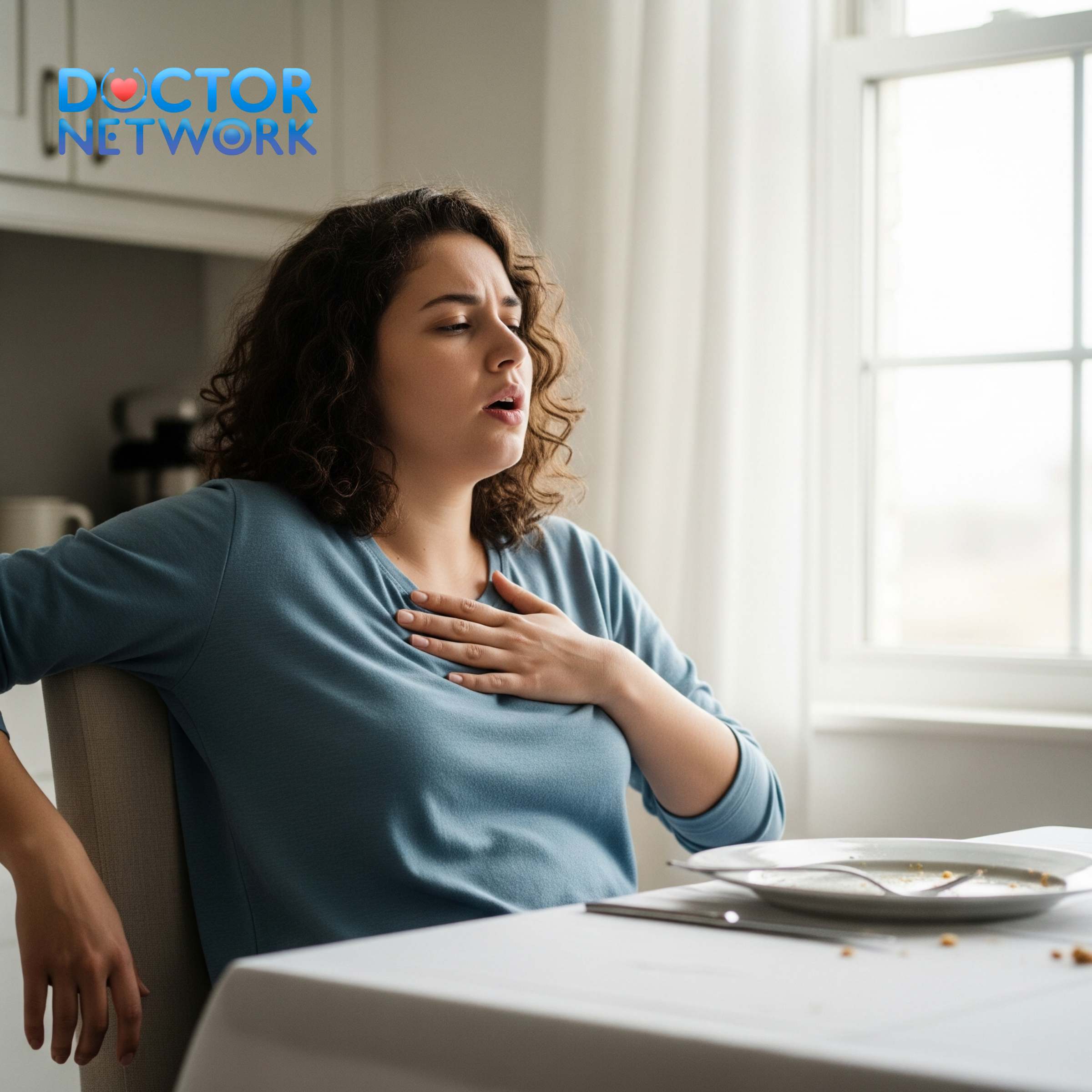 Shortness of breath after eating